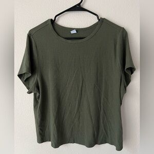 Old Navy Green Boxy Short Sleeve Tee crop top